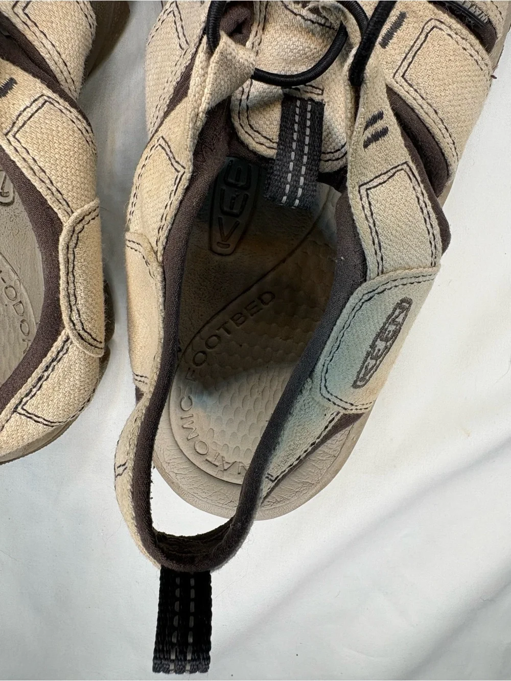 Men’s Keen Beige Closed-Toe Sport Sandals Waterproof Camping Hiking River Shoes